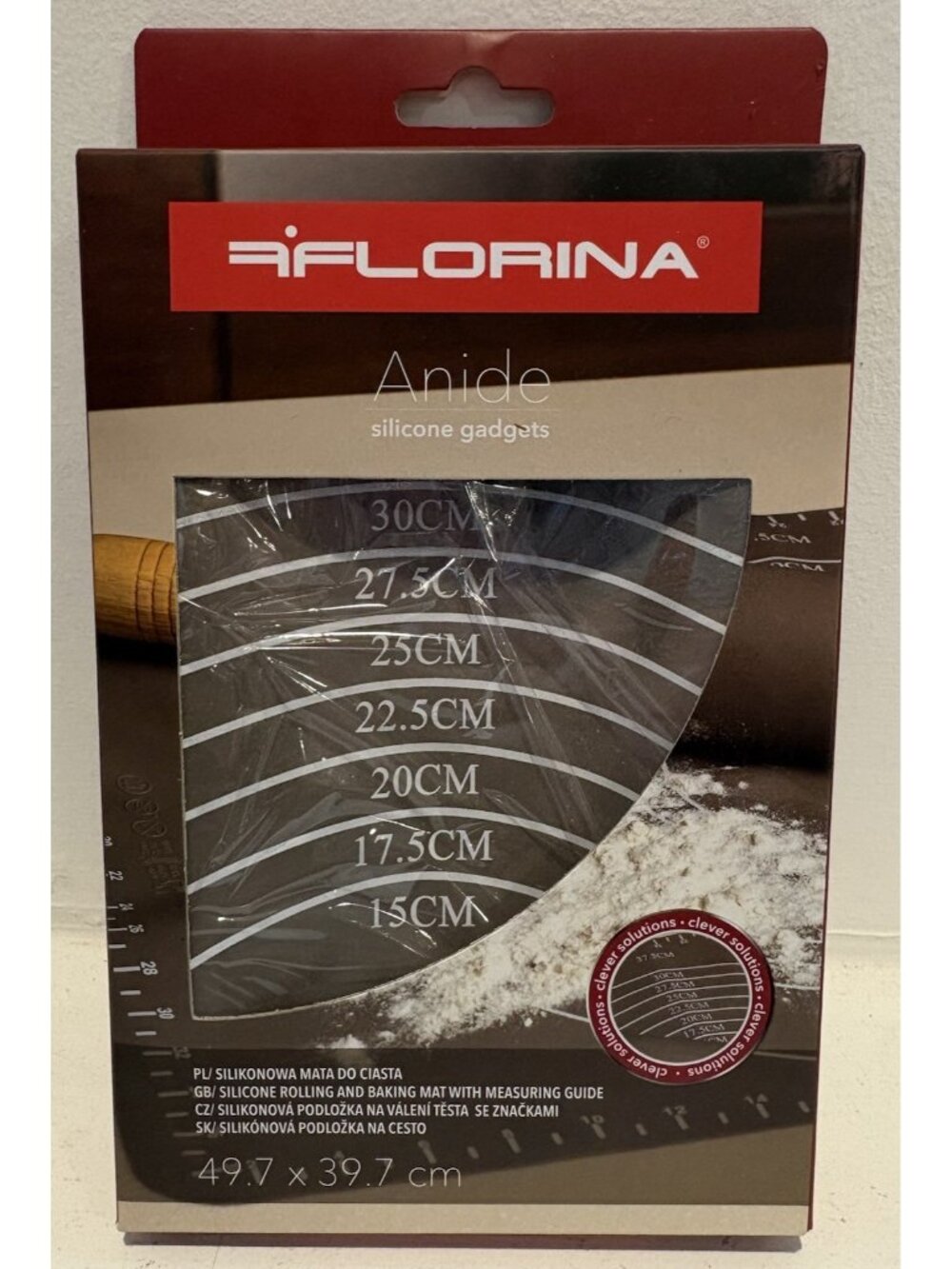 Florina Anide Silicone Rolling and Baking Mat with Measuring Guide 19.5" x 15.5"